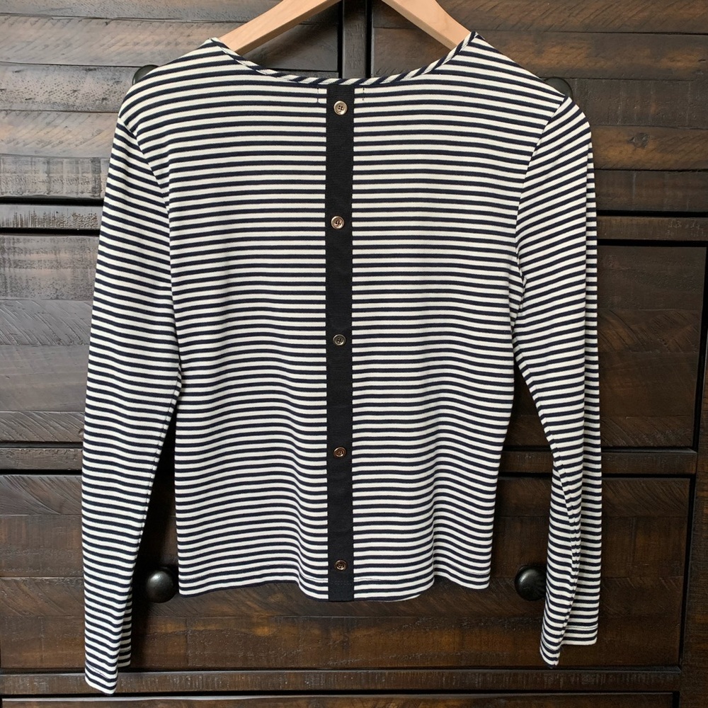 Chelsea28 stripe button back top